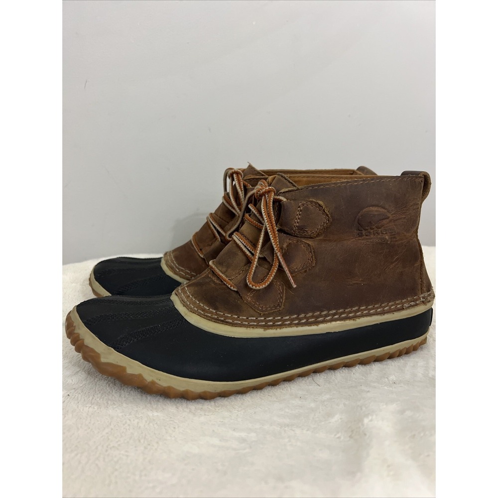 Sorel Women's Out N About Leather Waterproof Duck Boots Size 9